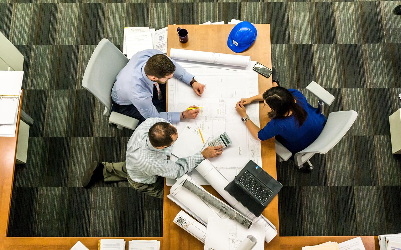 travel agency team planning office